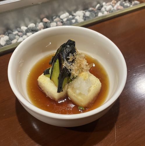 奴どうふの揚げ出し ～揚げ茄子を添えて～