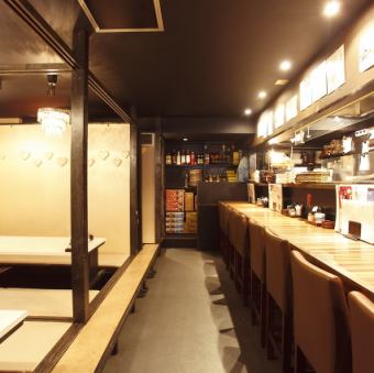 人数に合わせた個室あります