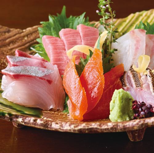 鮮魚のお造り五品盛り