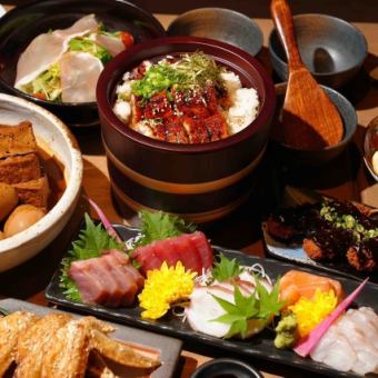 【含120分鐘無限暢飲】「名古屋套餐」（共7道菜）味噌關東煮、雞翅、鰻魚飯！觀光也很推薦！