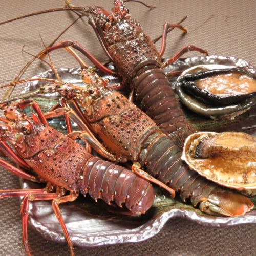 您还可以享用最好的海鲜，如伊势虾和鲍鱼。