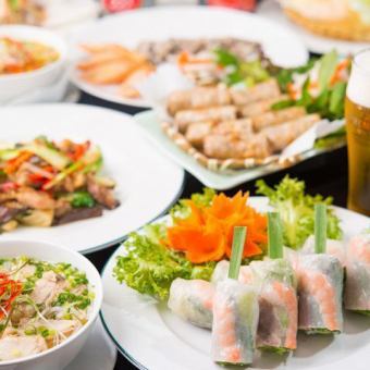 [Food only] Hanoi course (8 dishes total) 5,000 yen including tax