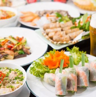 [Food only] Hanoi course (8 dishes total) 5,000 yen including tax