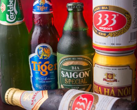 A wide variety of Vietnamese beers available ♪ Beer cocktails are also available all you can drink!