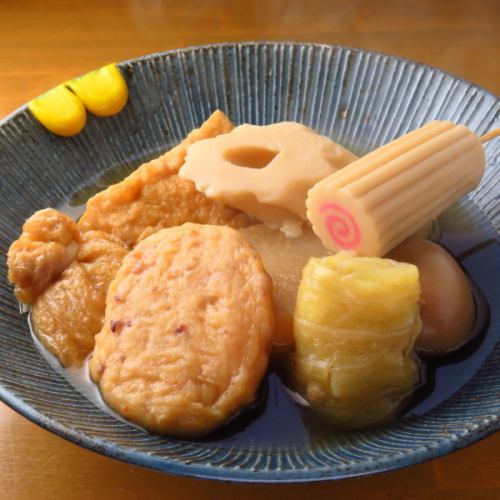 Enjoy the delicious oden made with carefully selected ingredients.