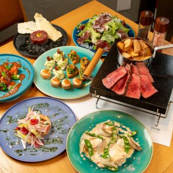 【プレミアムコース】肉＆魚のWメイン/ヒレステーキや豊洲鮮魚を愉しむ豪華料理全7品