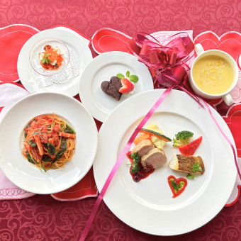 【期間限定】バレンタイン特別ランチ（サラダ・デザート・ドリンクビュッフェ付）