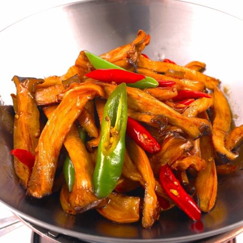 干偏杏鮑菌/エリンギのピリ辛揚げ
