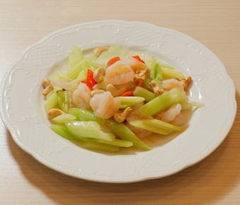 腰果蝦仁/海老とセロリのサッパリ炒め、カシューナッツ和え