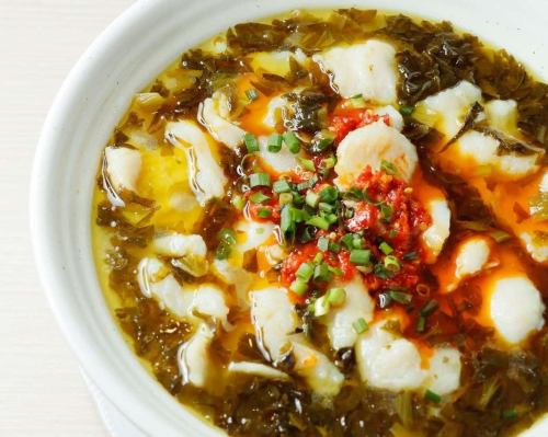 高菜と白身魚の煮込み