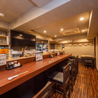 当店ではカウンターのお席を5席ご用意しております。