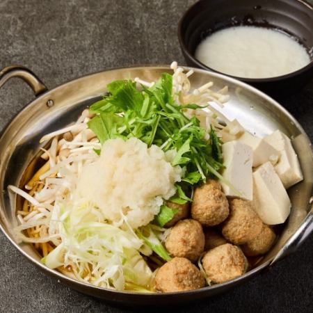 とろろとおろしのみぞれ鍋