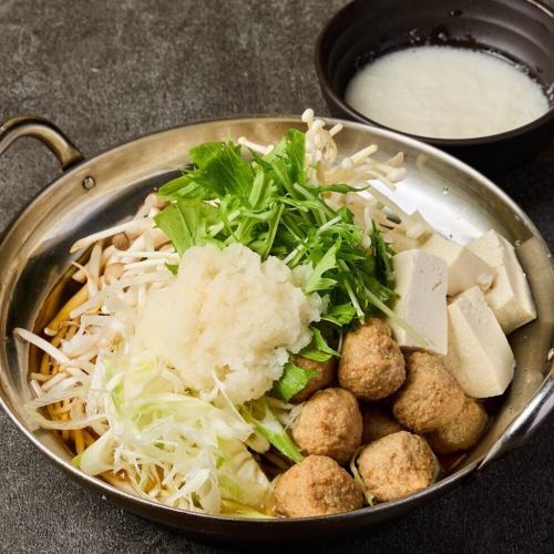 とろろとおろしのみぞれ鍋