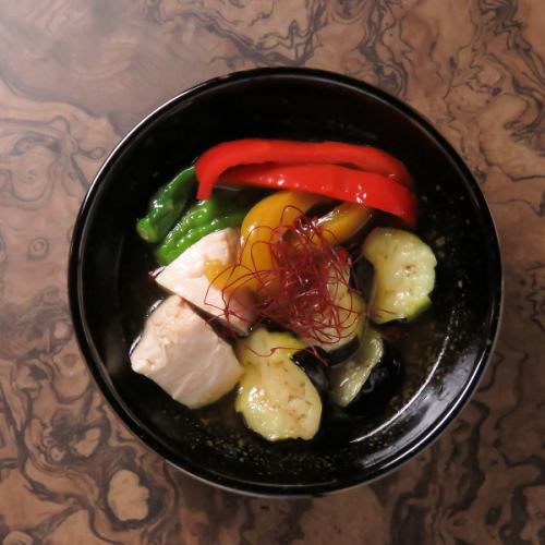 夏野菜と鶏胸肉の南蛮漬け風