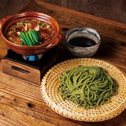鴨ねぎ 熱つけ抹茶蕎麦