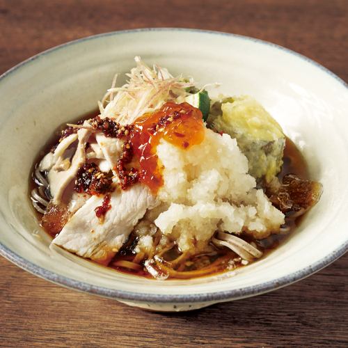 Pork shabu-shabu with grated daikon radish and 100% buckwheat soba noodles