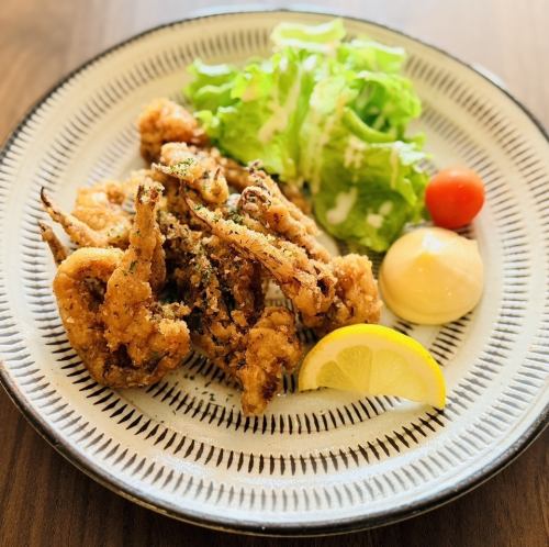 和風醤油のイカげそ唐揚げ