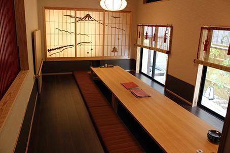 We have a private room with a sunken kotatsu table.