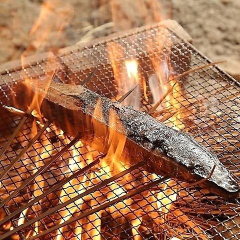 Straw-grilled bonito and wagyu steak!