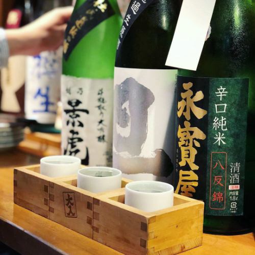 日本酒の呑み比べ