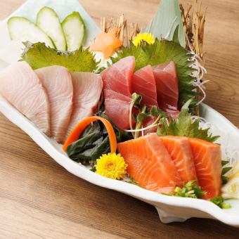 雪の村 3点お刺身盛り合わせ