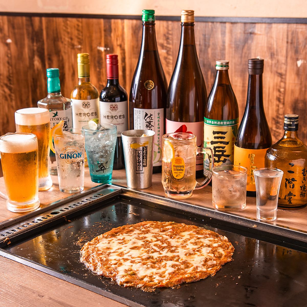 We offer all-you-can-drink single items! Enjoy to your heart's content♪
