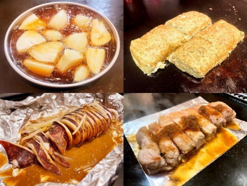 豊富な種類の鉄板焼き