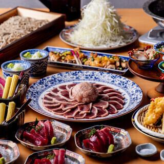 【忘年会】蕎麦屋の京鴨しゃぶしゃぶコース2時間飲み放題付き!!