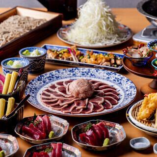 【2時間飲み放題付き】蕎麦屋の京鴨しゃぶしゃぶコース7品6600円(税込)