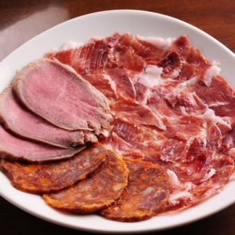 Assorted 3 kinds of Iberian pork prosciutto