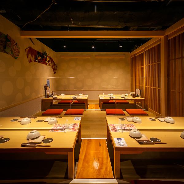 [Ideal for small groups] The sunken kotatsu style private rooms are perfect for dates or drinking parties with friends ★ These popular seats can be used for a variety of occasions.