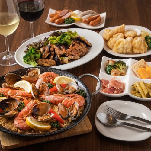 Enjoy Spanish cuisine and more with our 120-minute all-you-can-drink standard plan, 6 dishes total <6,000 yen (6,600 yen including tax)>