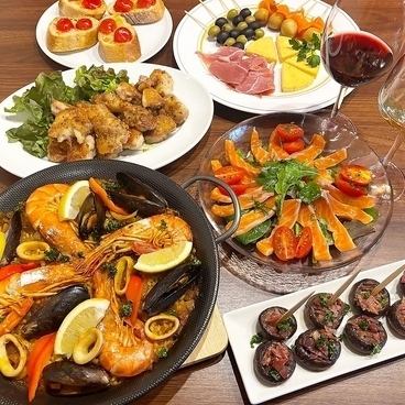 【150分飲み放題付】スペインバルの"エスパーニャ "コース全7品＜7,700円(税込)＞