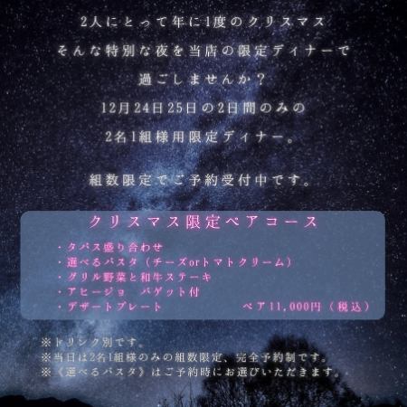 12月24日25日【クリスマス限定】ペアコース