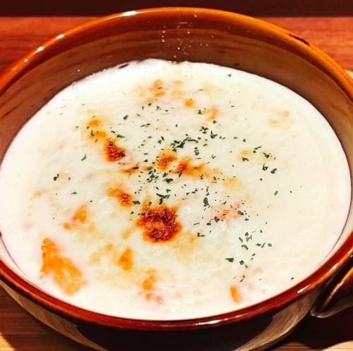 Shrimp rice gratin