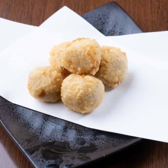 Deep-fried taro root in a flavorful broth