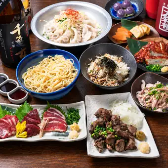 【2時間飲み放題付き】濃厚博多炊き餃子・九州満喫霧島コース〈全9品〉 5,000円(税込)