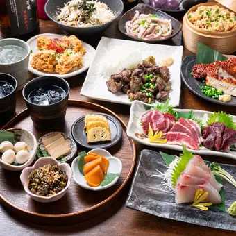 【含2小时畅饮】不含火锅！对马岛套餐，包含所有美味佳肴（共10道菜）6500日元 → 6000日元（含税），凭优惠券更优惠