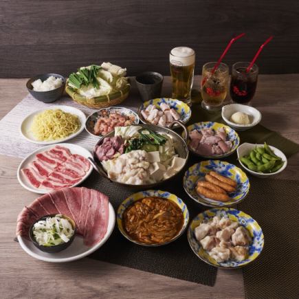 鍋&肉 飲放込 【おすすめコース】(15品)