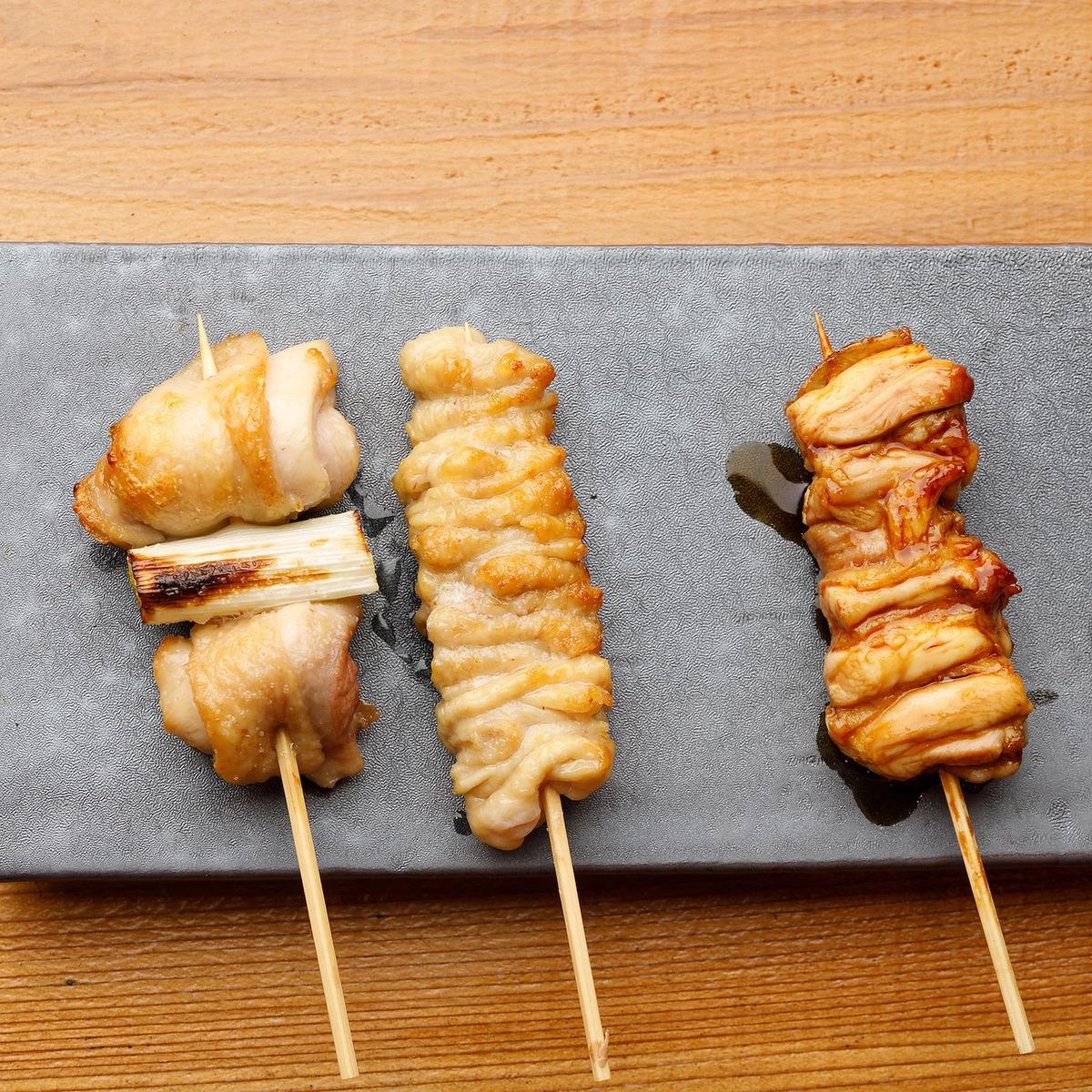 【完全個室完備】つくば鶏を使用した焼鳥/串焼/コース5500円～