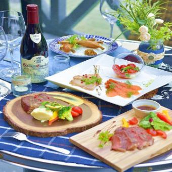 【人気No.1】特選牛リブロースのグリル等9品【STANDARDコース】180分飲放題5500⇒4500円