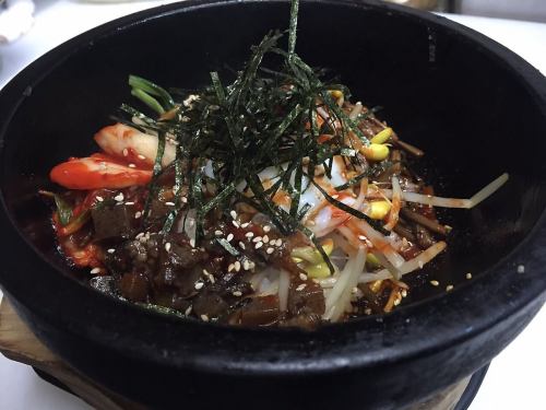 Stone cooked bibimbap