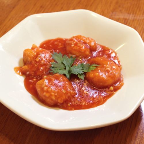 Small size shrimp in chili sauce