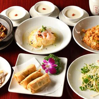 【2H飲み放題付】鶏とカシュナッツ炒めや海老チリなどを気軽に楽しめるお得なコース 4700円