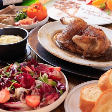 【ヌエゾンコース】乾杯スパークリング1杯+アニバーサリープレート付★人気メニュー全5品5500円