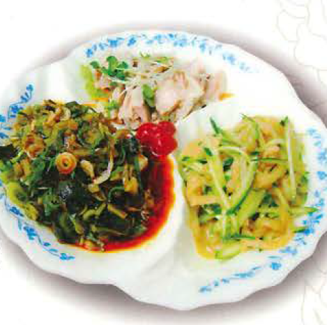 Three kinds of cold dishes