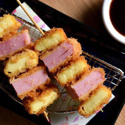 ハムカツチーズ串
