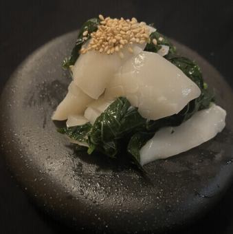 アオリイカと青菜の出汁和え