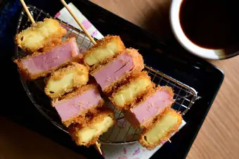 ハムカツチーズ串