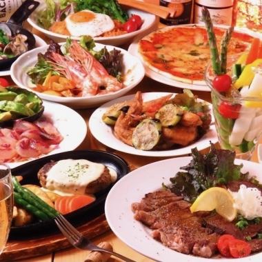 [☆7-course meal course] + 2 hours and 30 minutes of all-you-can-drink (including draft beer) 4,000 yen for both men and women (smoking allowed at all seats)